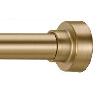 Gold Finish Stainless Steel Curtain Rod with Anti-Slip Rubber 34-52 (2.8-4.3ft)